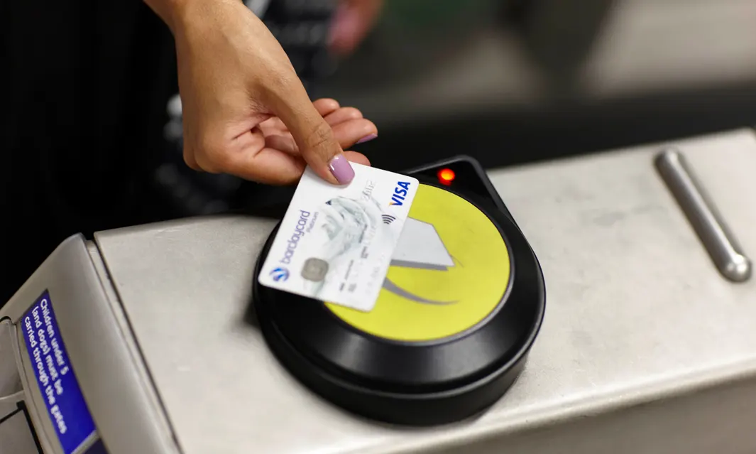 Photo of contact payment module. Photograph: Debra Hurford Brown/PA.